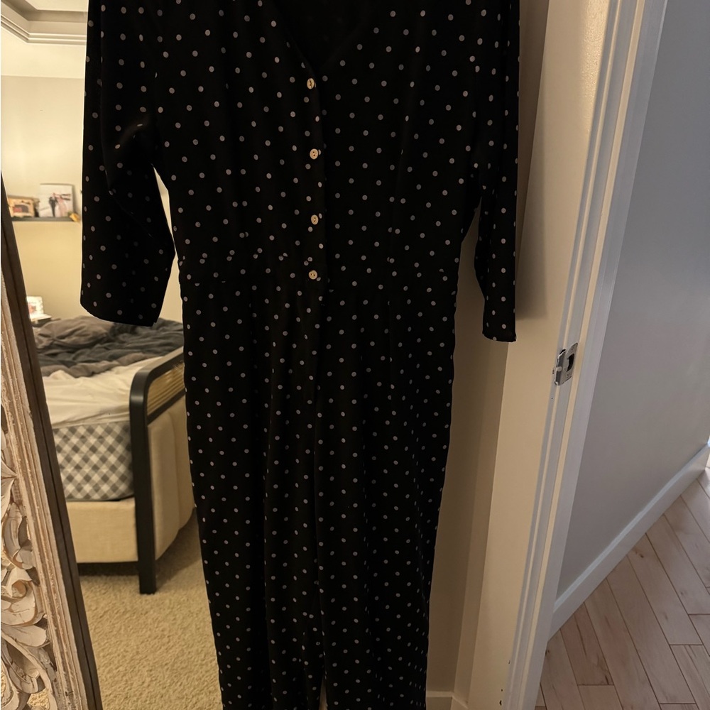 Dark Blue Polka Dot Jumpsuit from Polagram